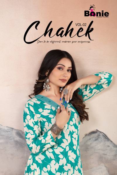  CHAHEK VOL 2BY BONIE DESIGNER KURTI WHOLESELER IN SURAT